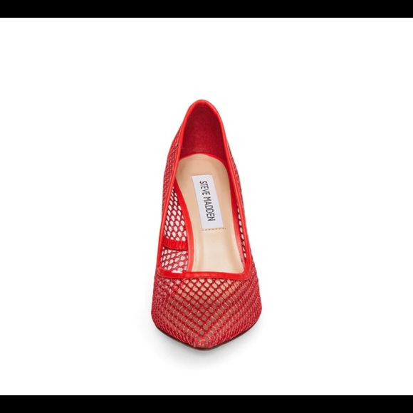 Red fishnet pumps BRAND NEW. NEVER BEEN WORN. - Picture 3 of 11